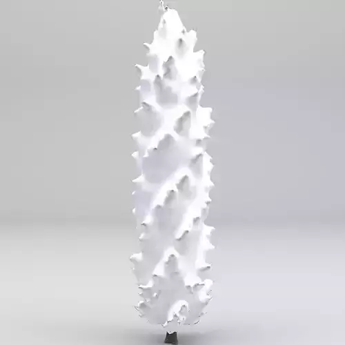 Snow Tuscan Cypress Tree  Low-poly 3D model