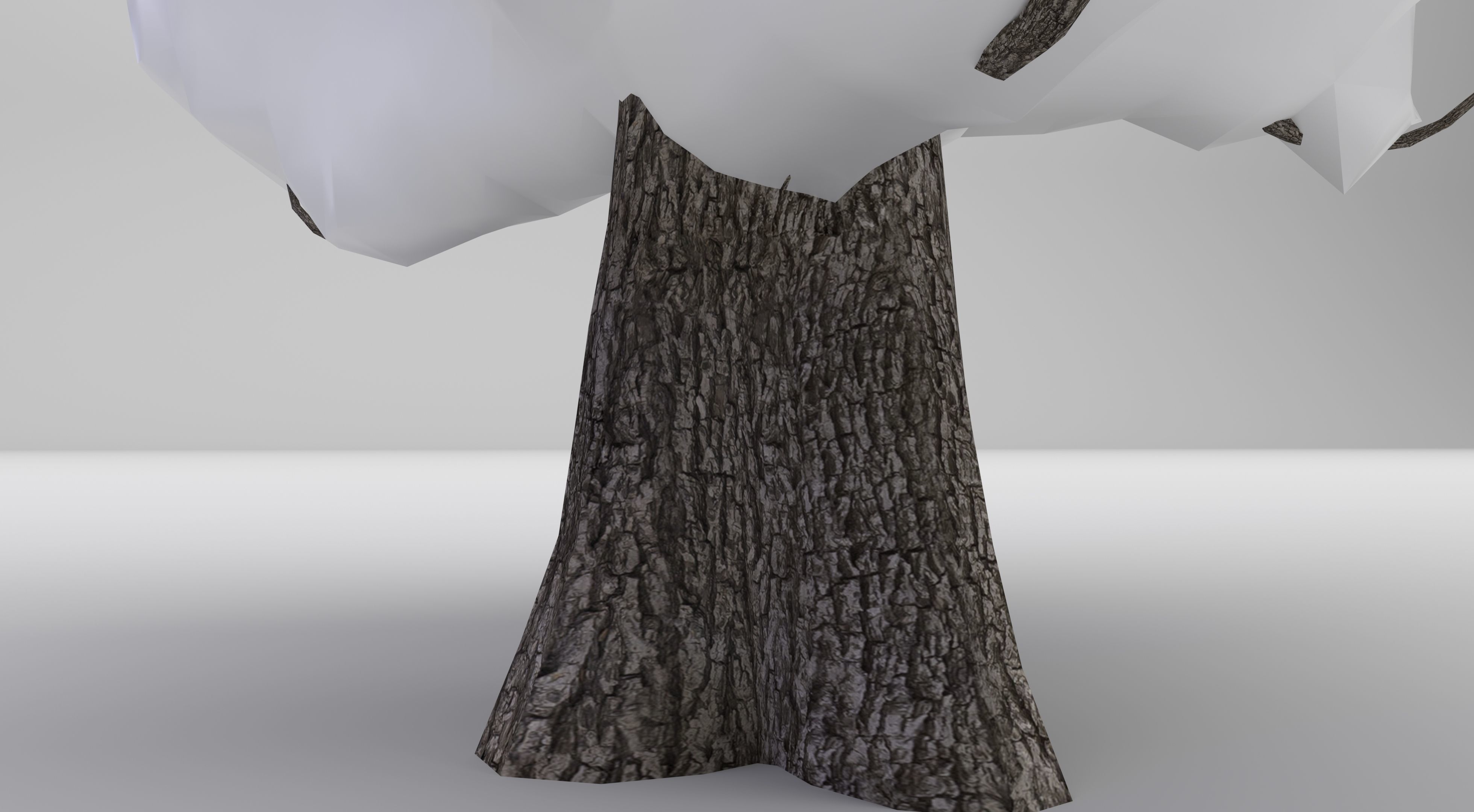 Snow Tuscan Cypress Tree  Low-poly 3D model_7