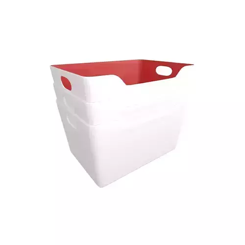 Stacked Variera Storage Box v1 004 Low-poly 3D model