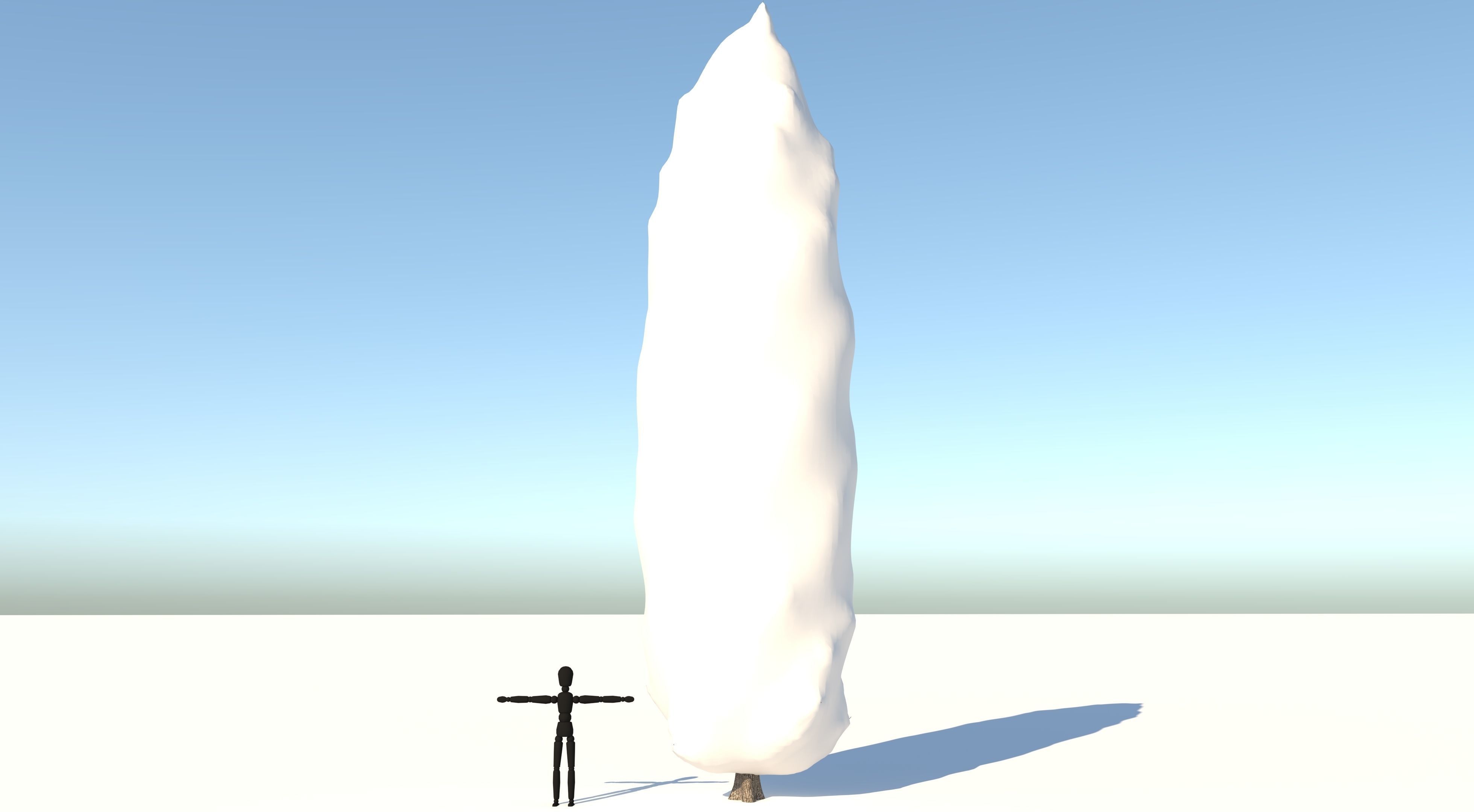 Tuscan Cypress Tree Low-poly 3D model_1