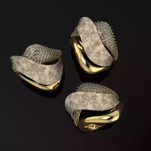  ring gold Jewelery 3dm 3D print model