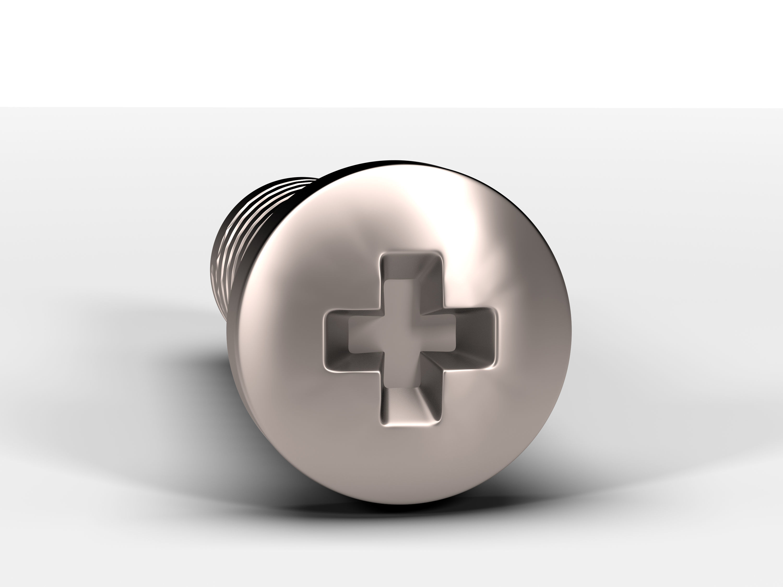 Star Screw Low-poly 3D model_2