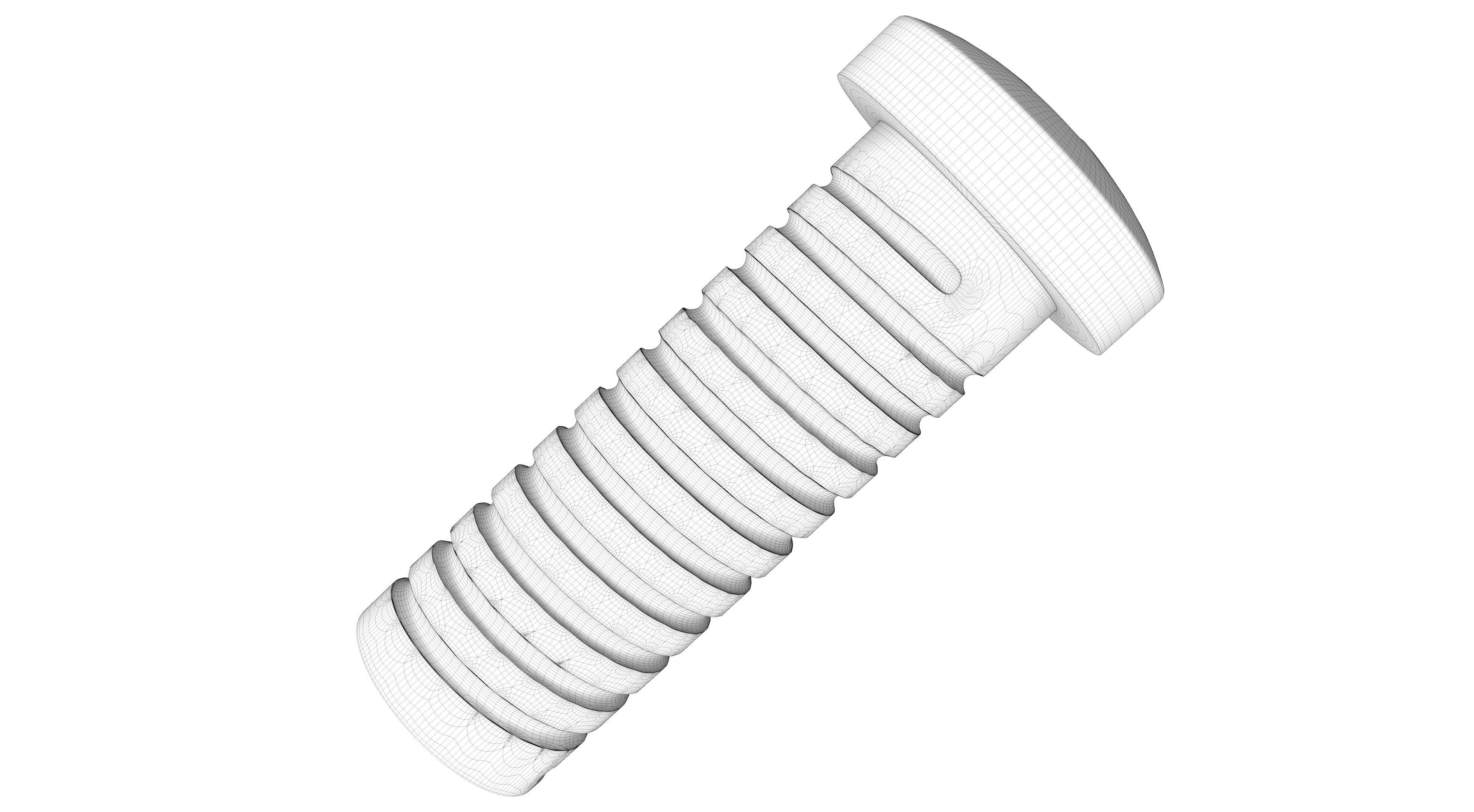 Star Screw Low-poly 3D model_13