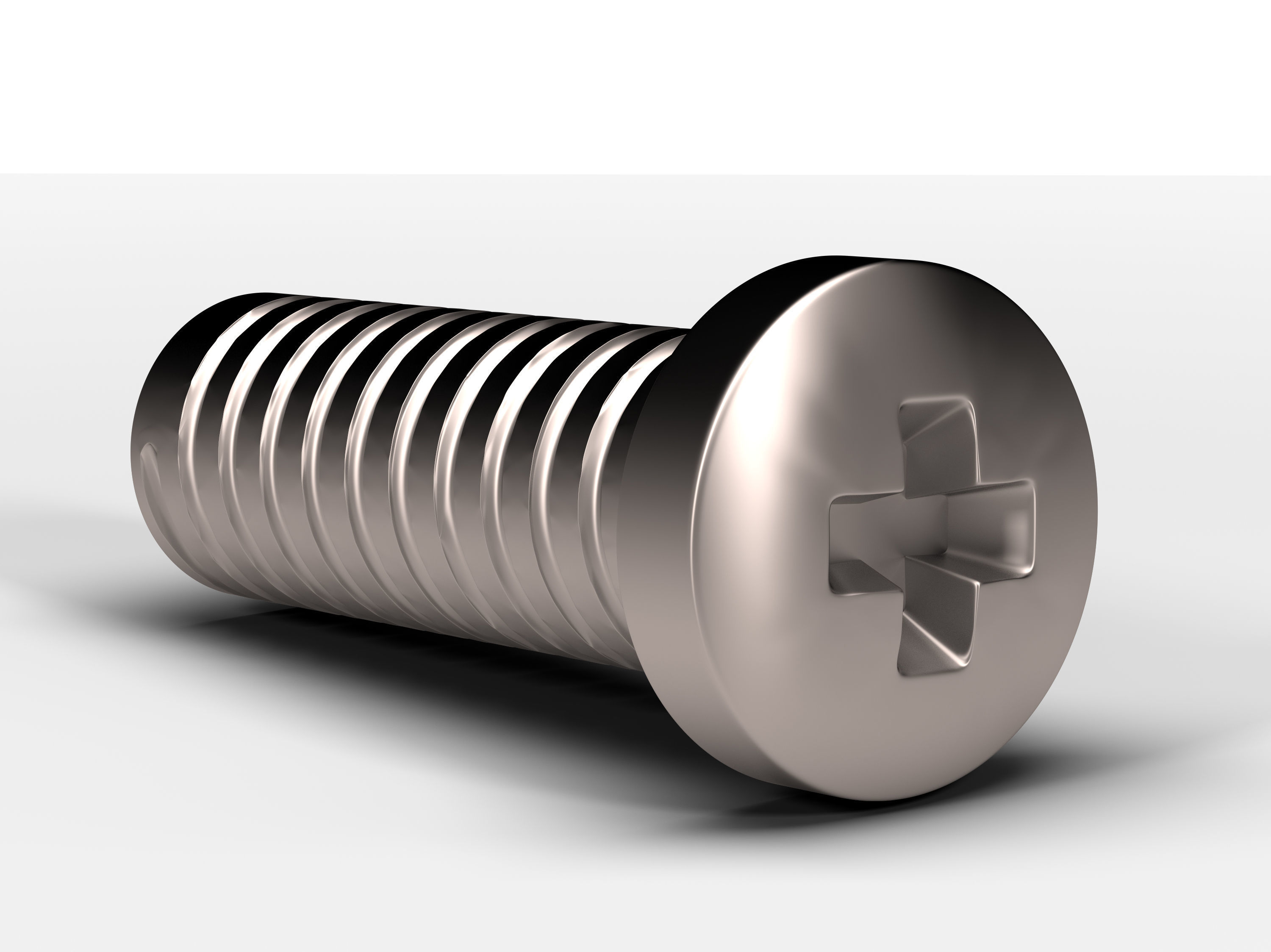 Star Screw Low-poly 3D model_1