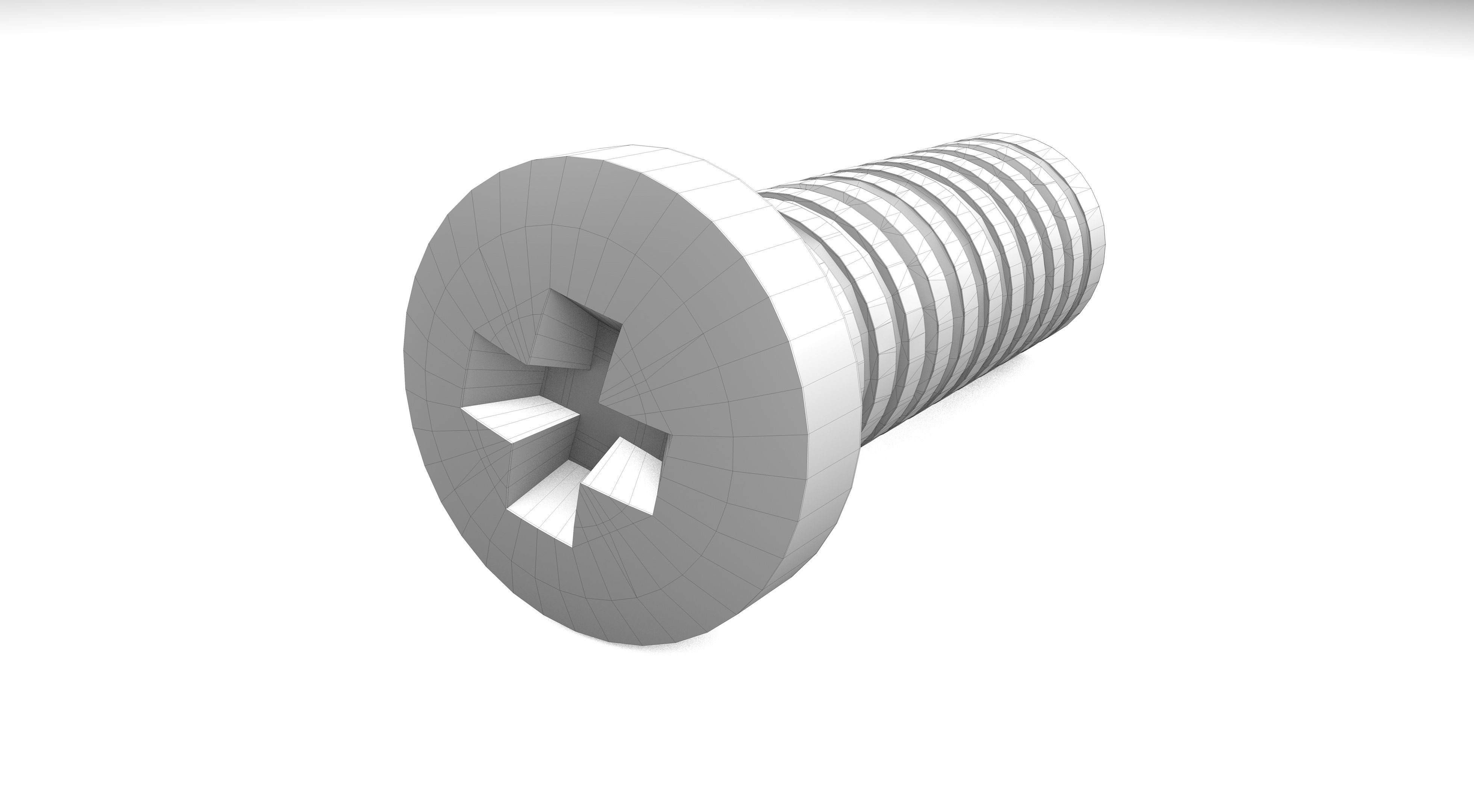 Star Screw Low-poly 3D model_6