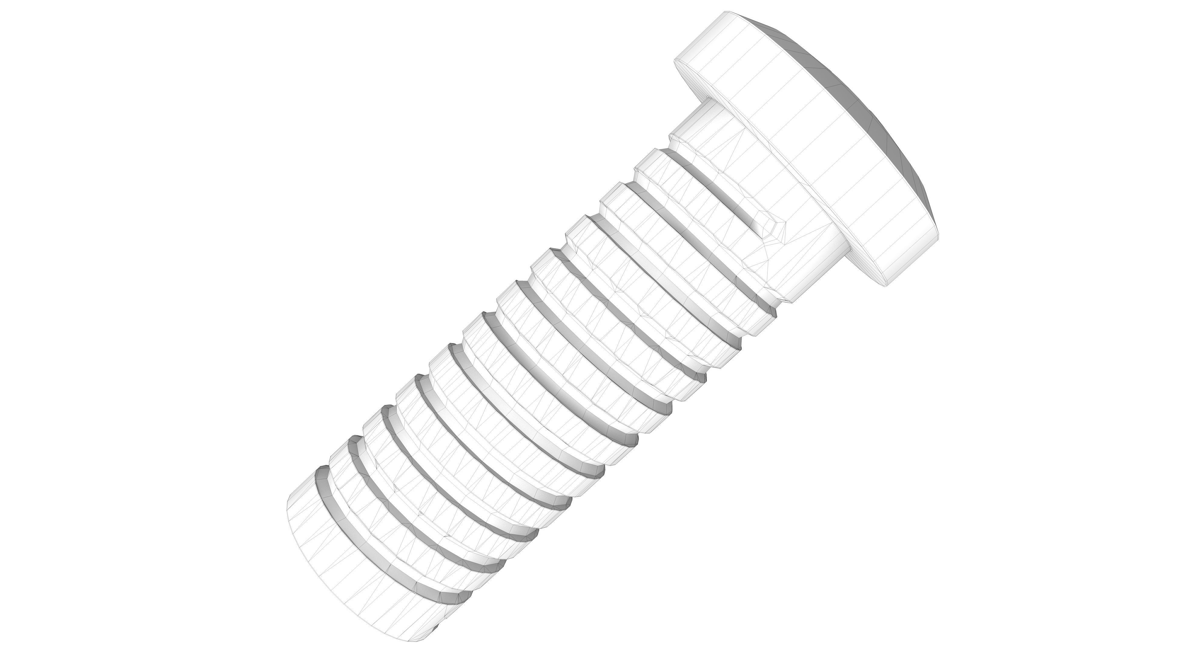 Star Screw Low-poly 3D model_8