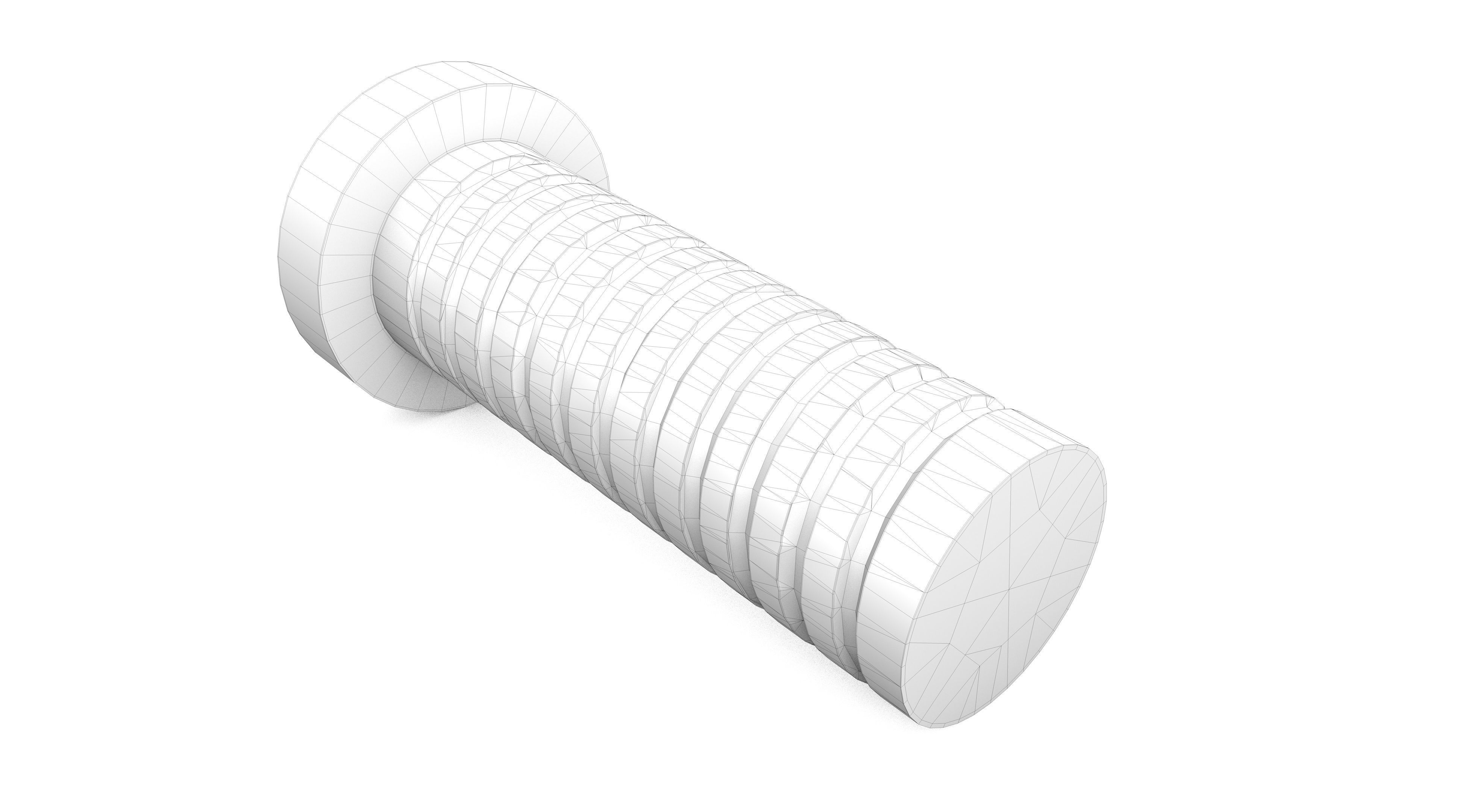 Star Screw Low-poly 3D model_7