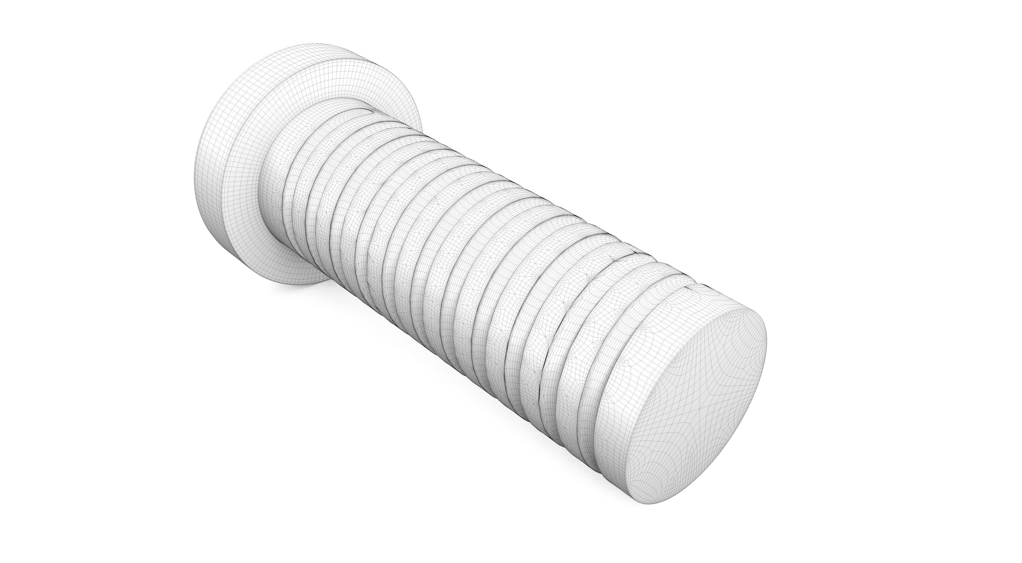Star Screw Low-poly 3D model_12