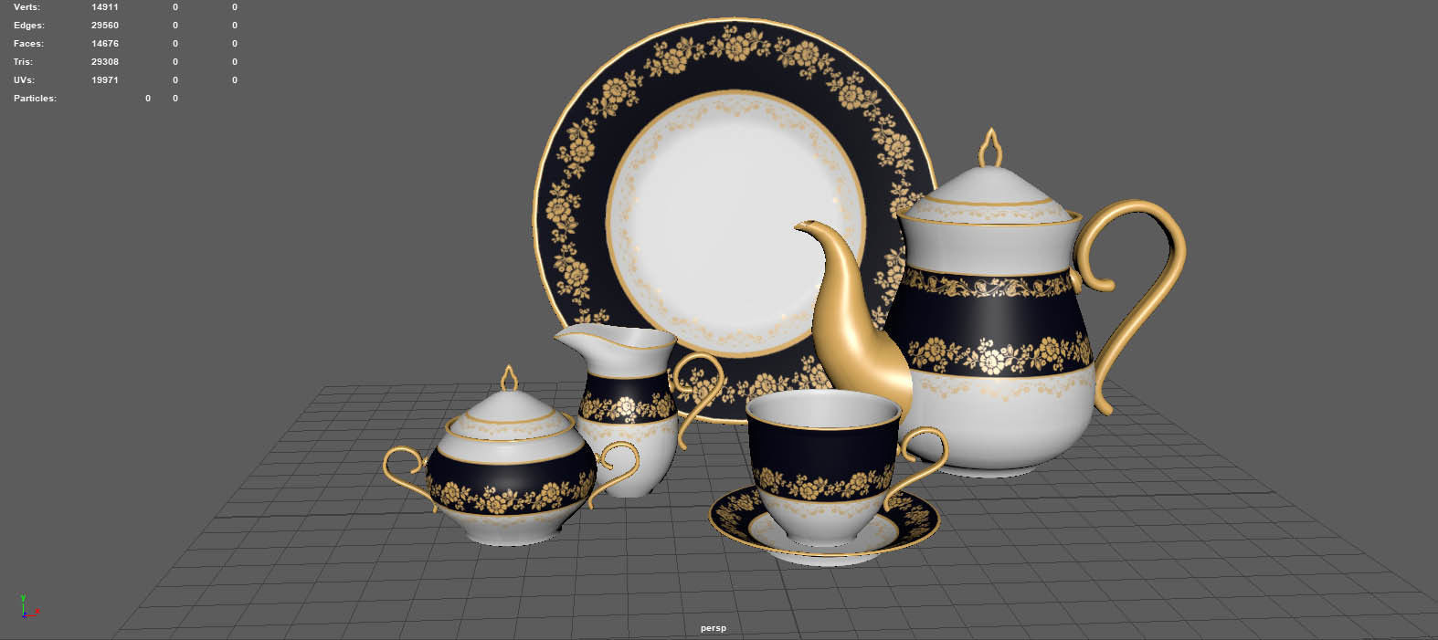 TEA SERVICE 3D model_8