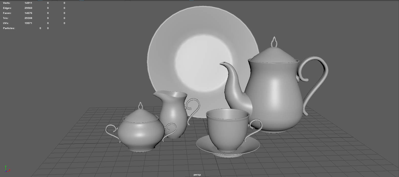 TEA SERVICE 3D model_9