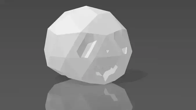 LOW POLY SMALL SKELETON HEAD 