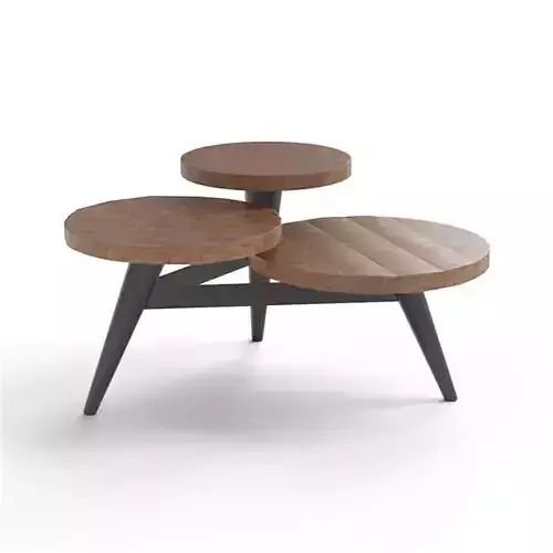 Multilevel Coffee Table natural wood