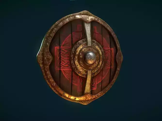Battle Worn Viking Shield