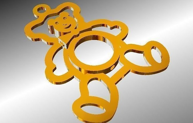 Gold Bear jewelry Free 3D print model