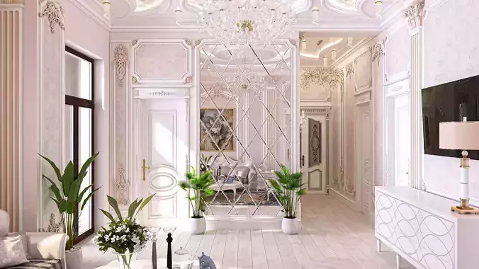 classikinterior interior design of luxury living room