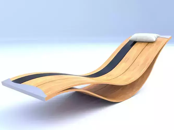 Modern Wooden Pool Lounge Chair - Designed by Pooz