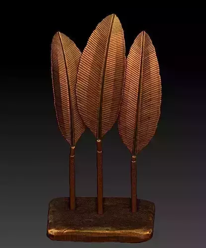 Decor sculpture leaves