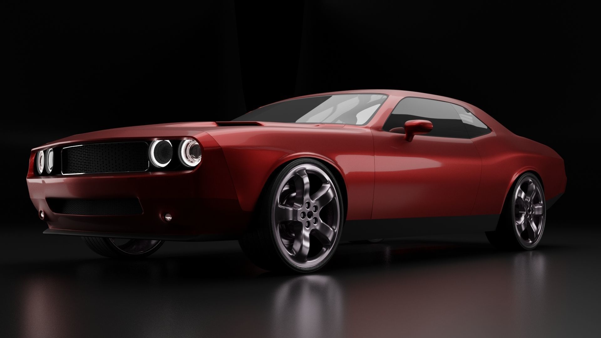 Dodge Challenger 3D model_4