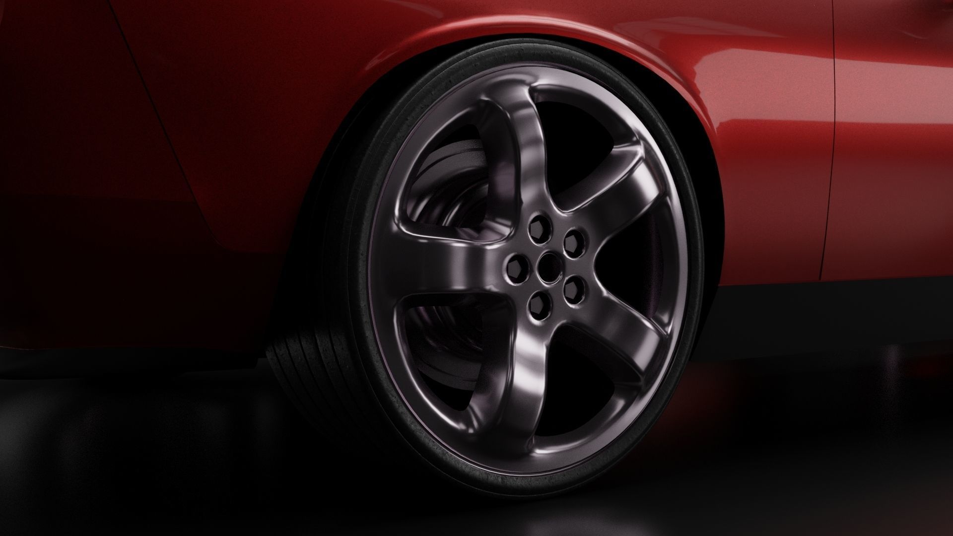 Dodge Challenger 3D model_3