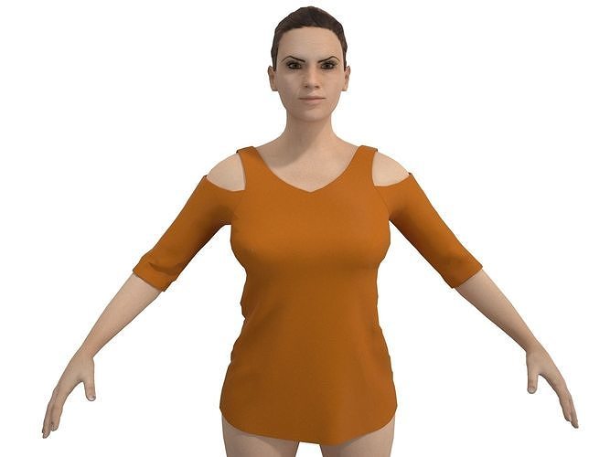 yellow shirt design 3D model