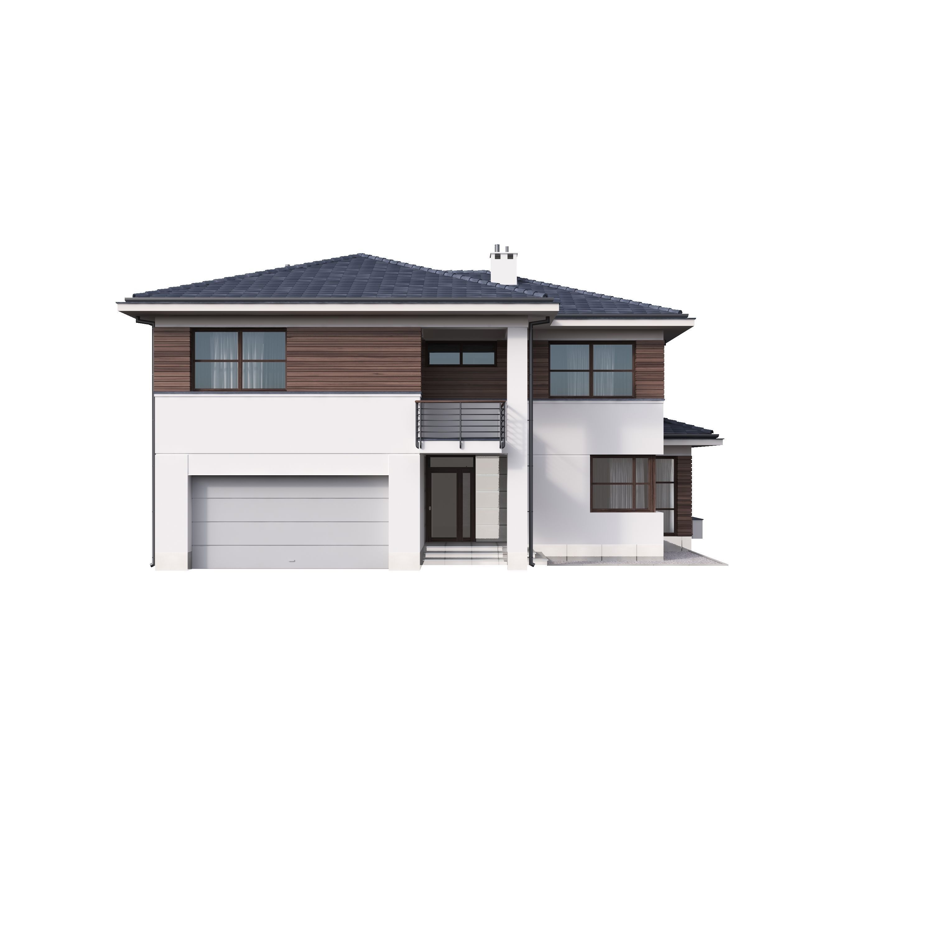 Villa 02 House Cottage 3D model_1