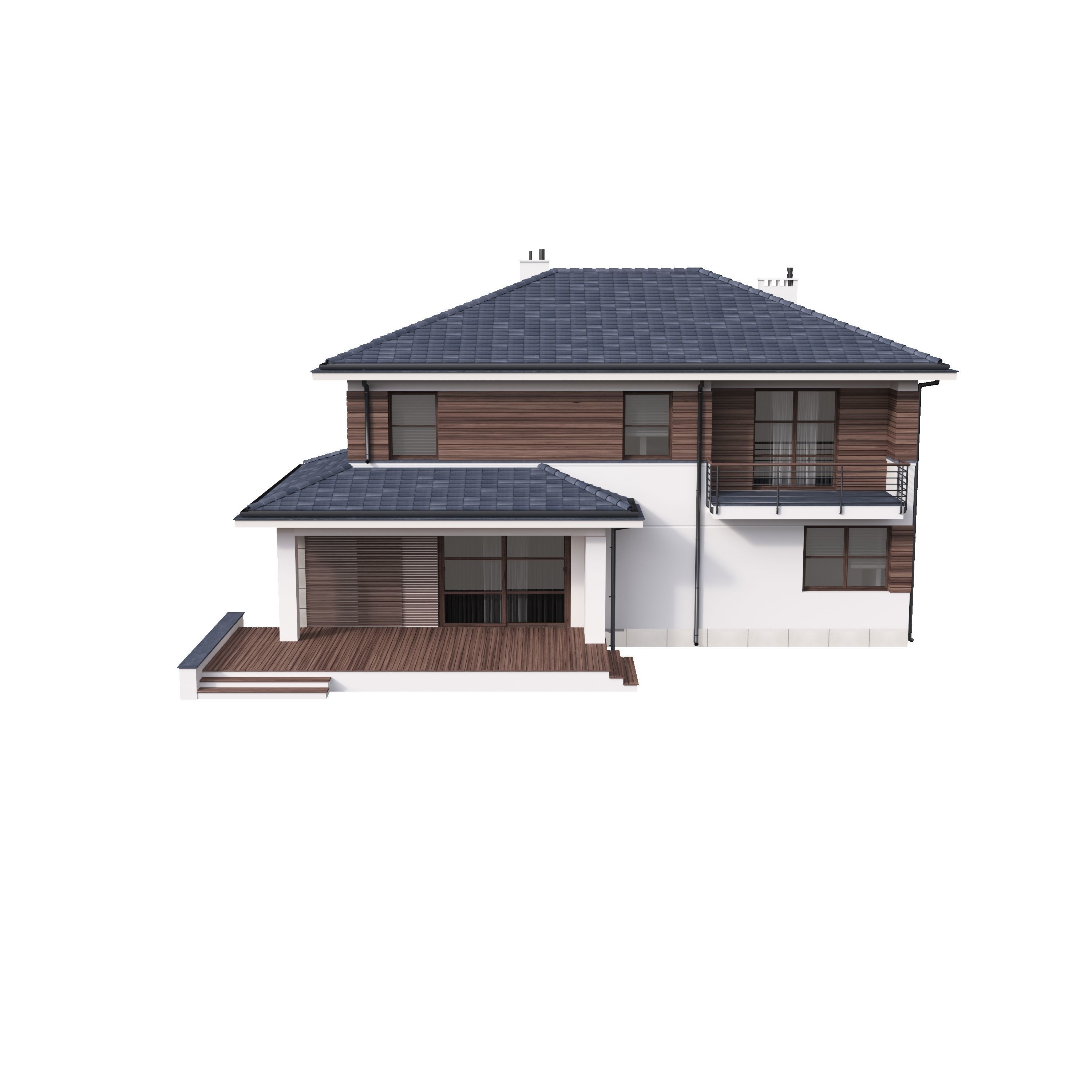 Villa 02 House Cottage 3D model_13