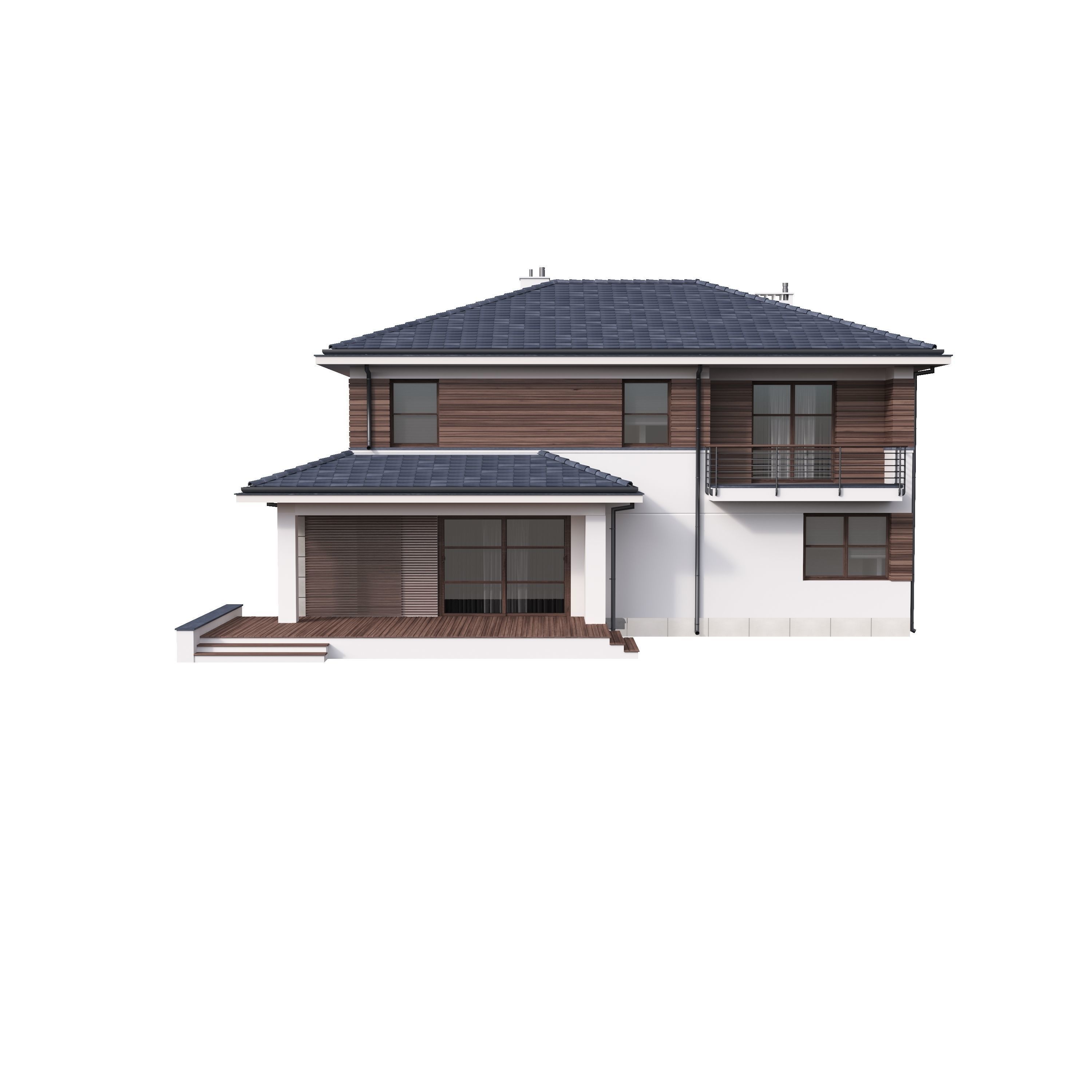 Villa 02 House Cottage 3D model_14