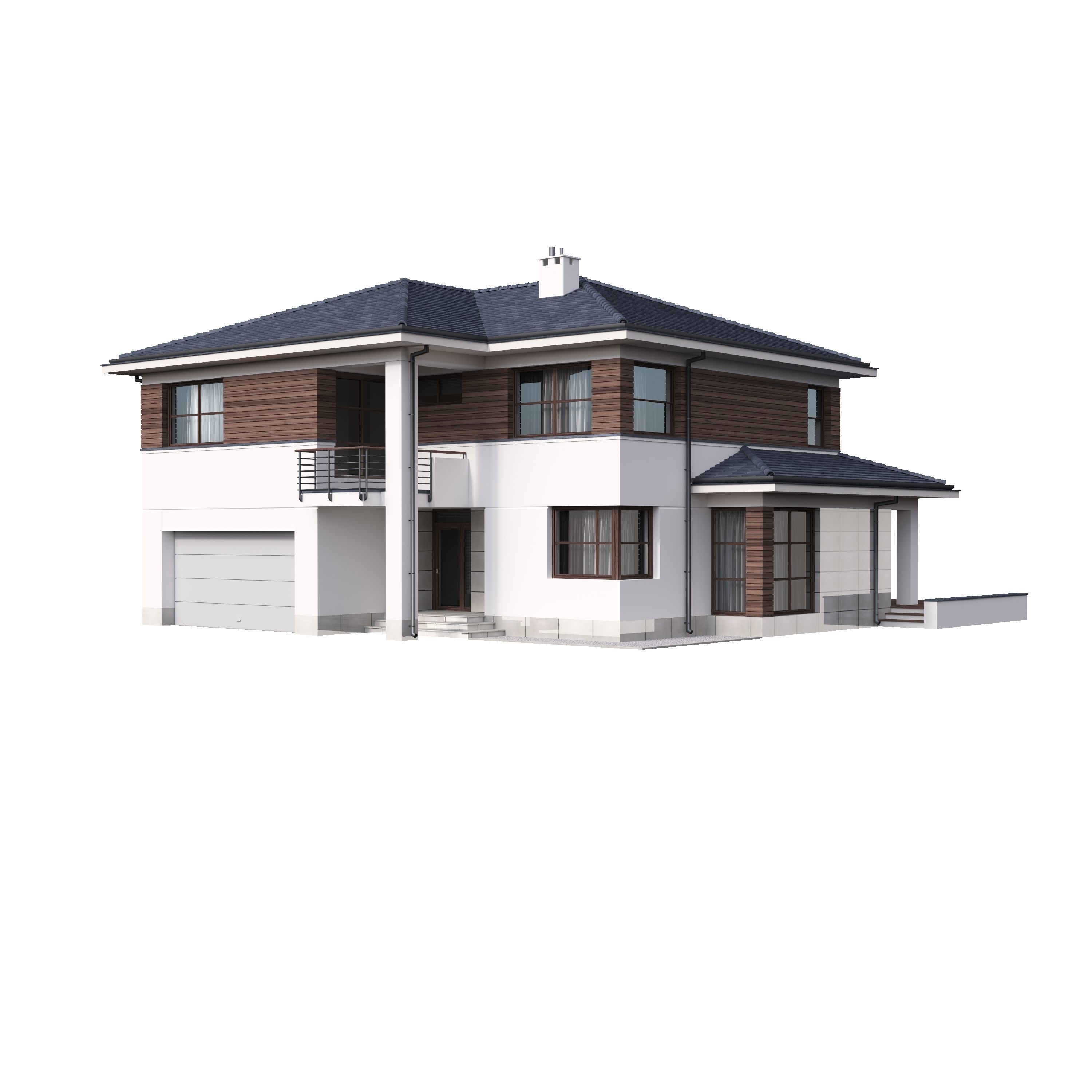 Villa 02 House Cottage 3D model_5