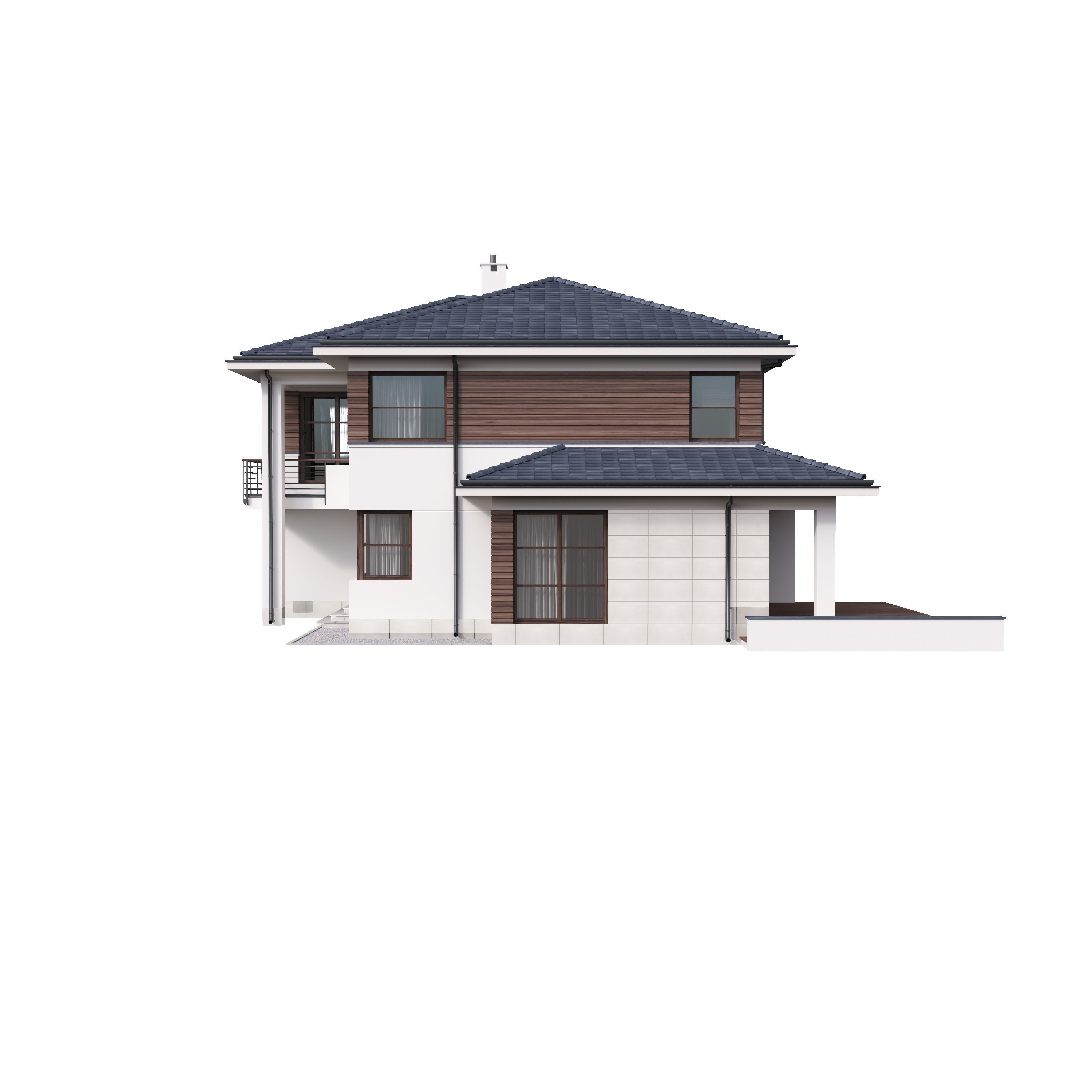 Villa 02 House Cottage 3D model_6