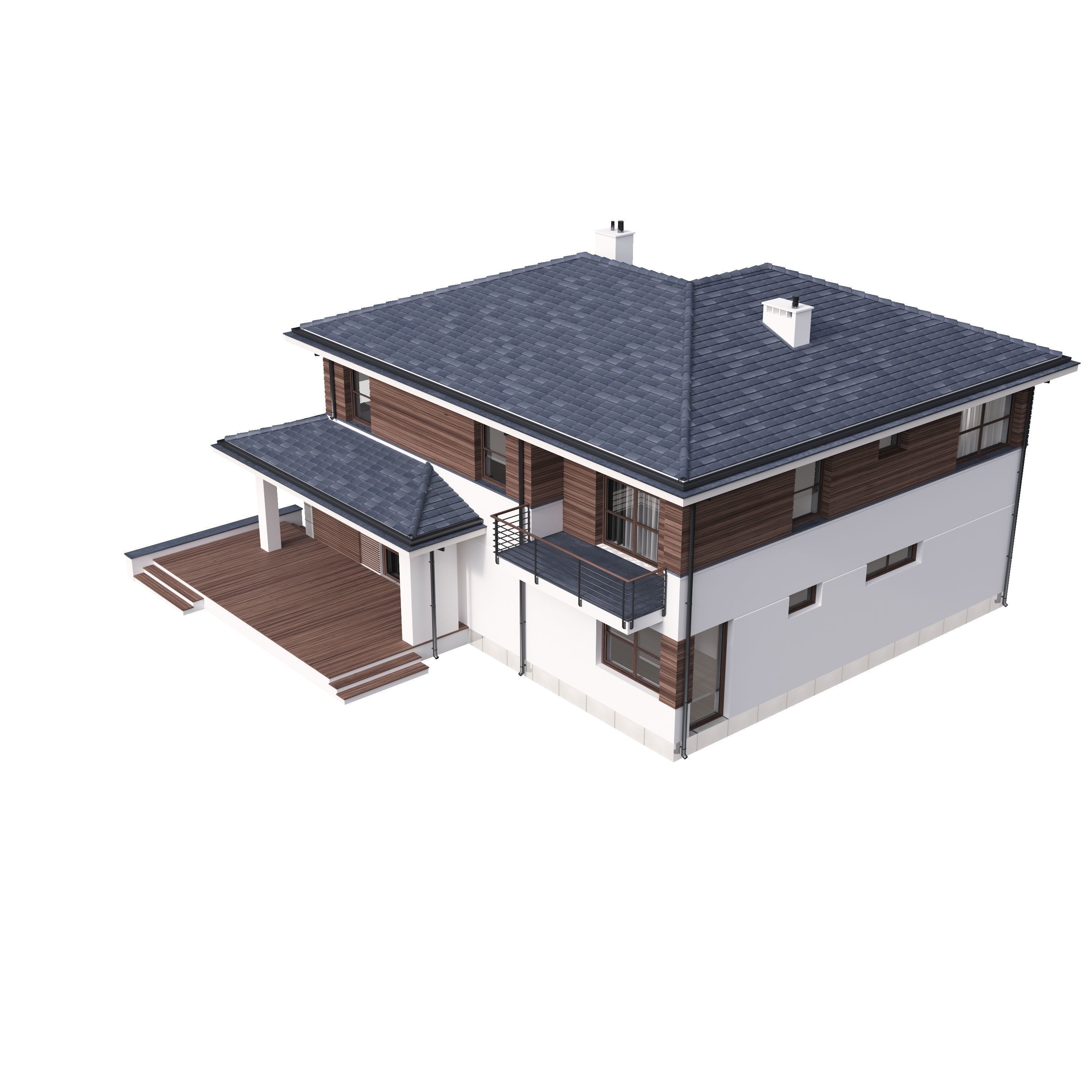 Villa 02 House Cottage 3D model_18
