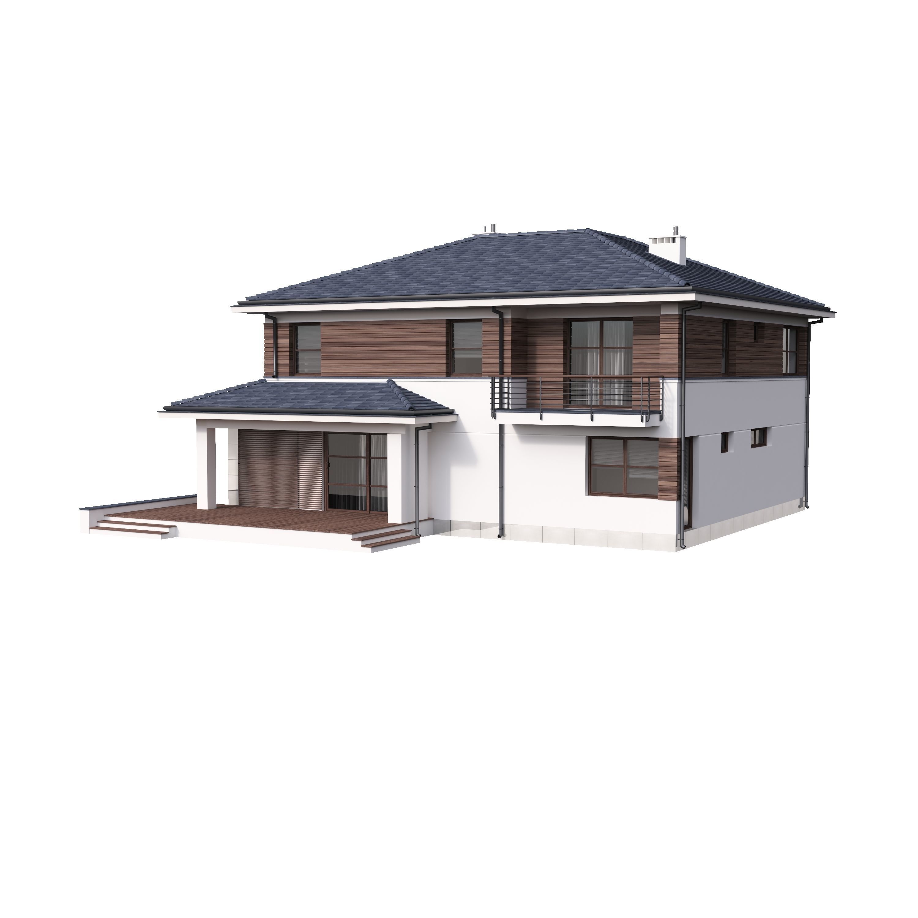 Villa 02 House Cottage 3D model_16