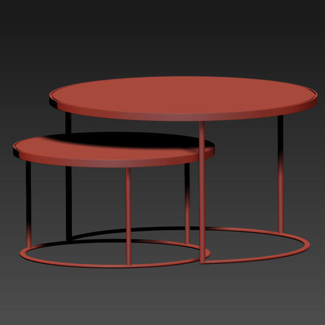 Nestinng Coffee Table 3D model_2