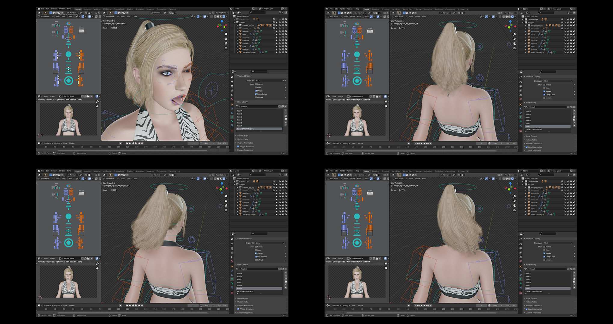 Imogen - Female Character Base Mesh Version 1 - Updated Low-poly 3D model_14