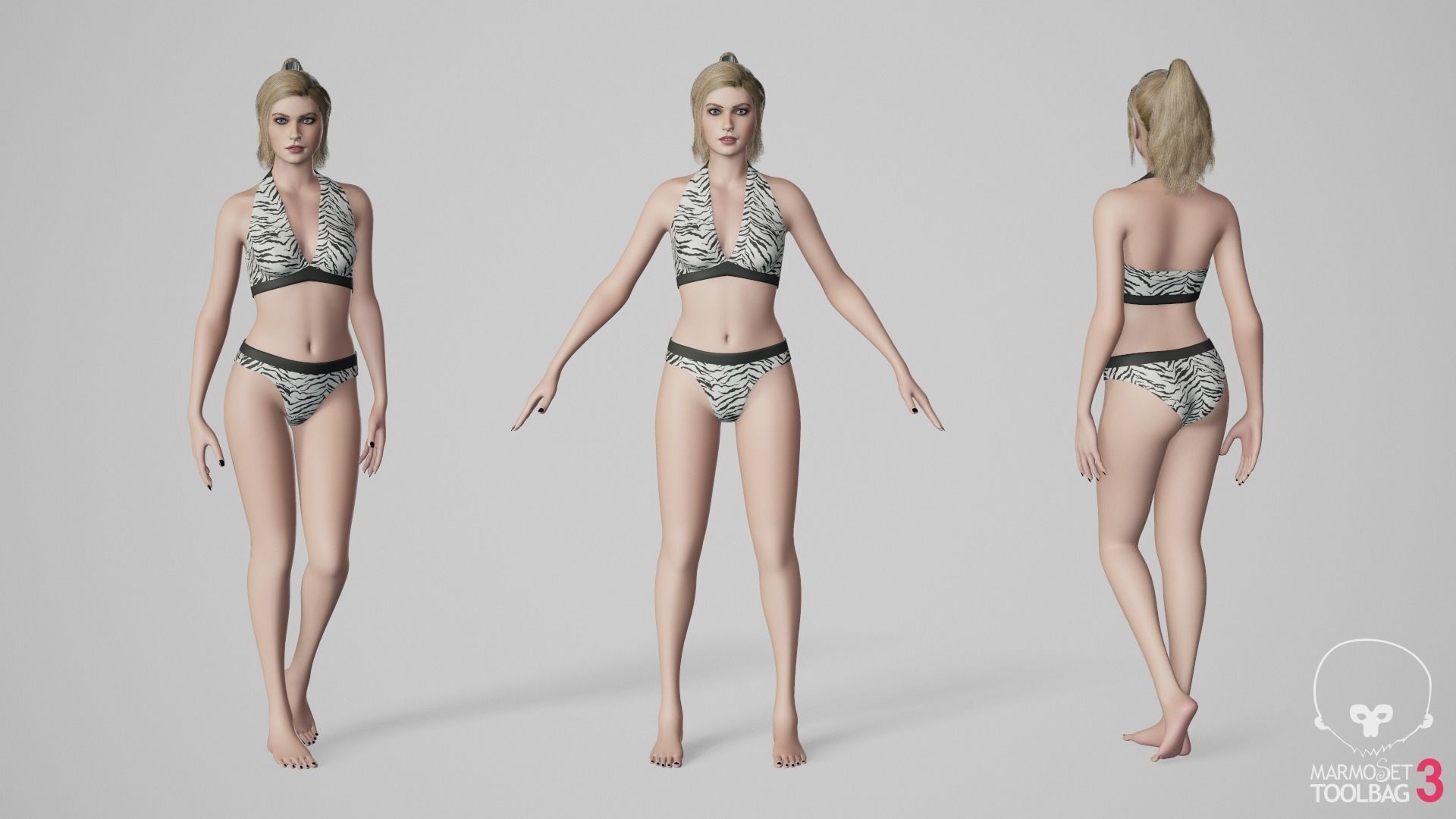 Imogen - Female Character Base Mesh Version 1 - Updated Low-poly 3D model_6