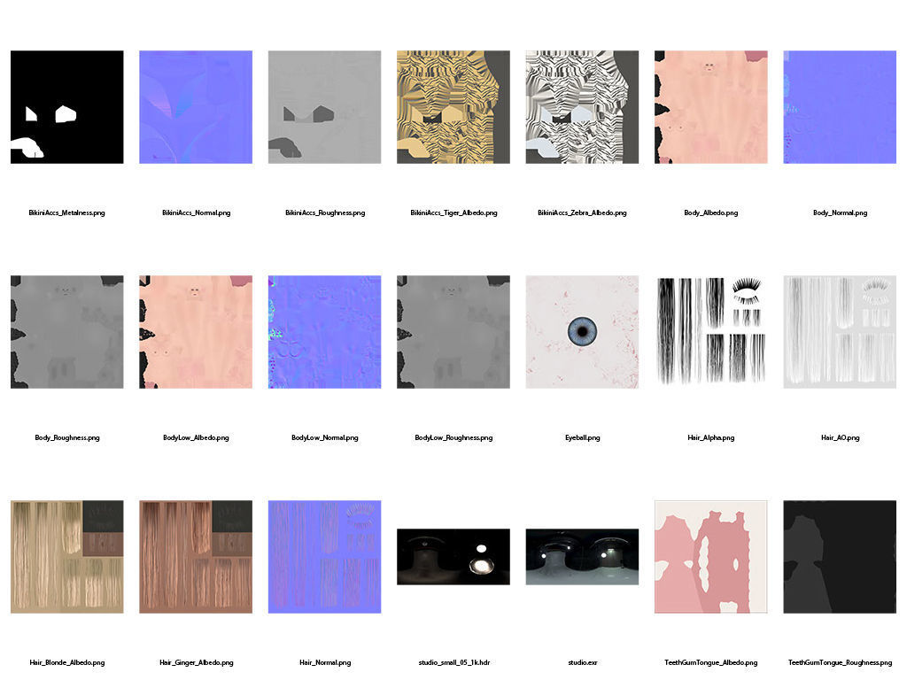 Imogen - Female Character Base Mesh Version 1 - Updated Low-poly 3D model_24