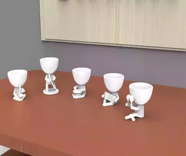 SET OF 5 VASES FOR PLANT MUSICAL - ROBERT PLANT 3D print model