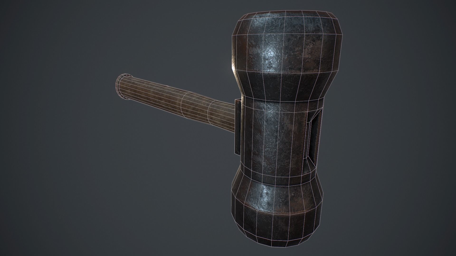 Set of blacksmith hammers Free low-poly 3D model_22