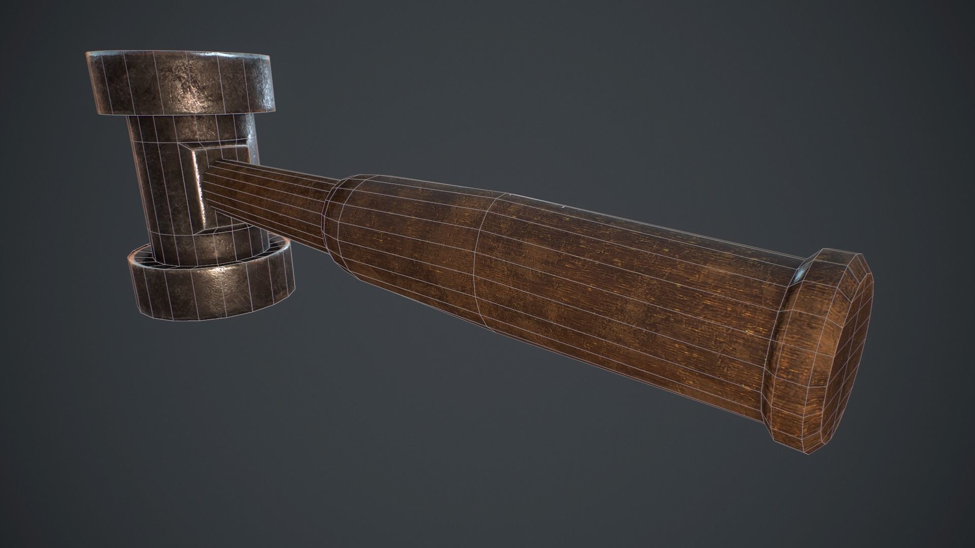 Set of blacksmith hammers Free low-poly 3D model_12