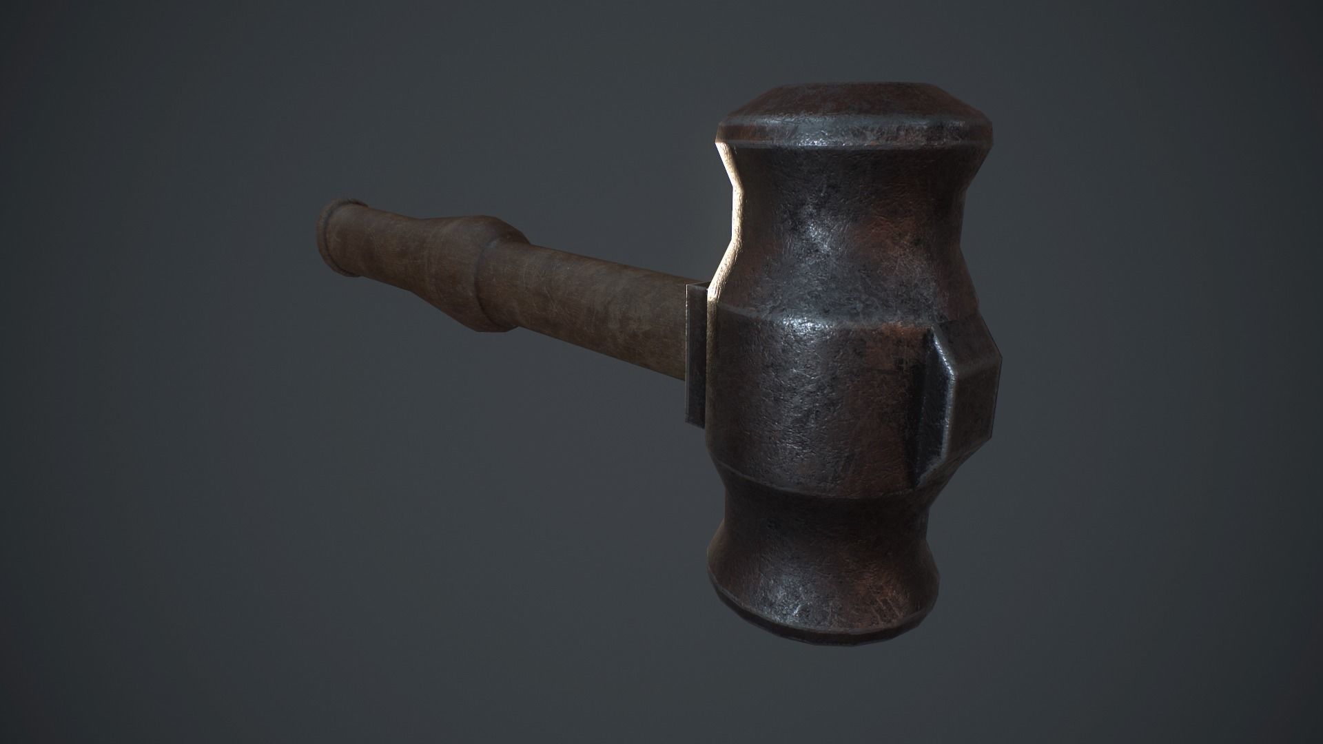 Set of blacksmith hammers Free low-poly 3D model_3