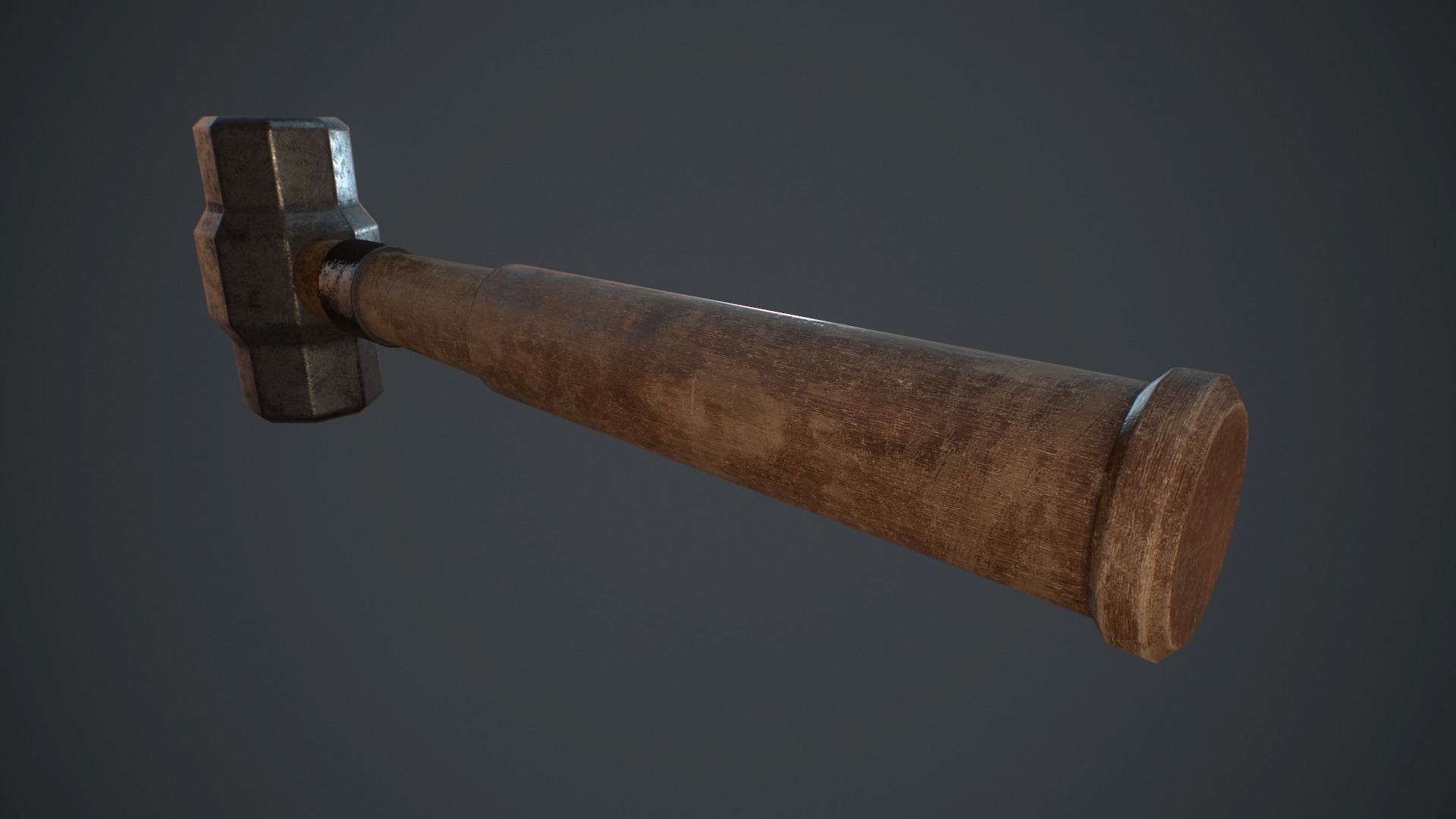 Set of blacksmith hammers Free low-poly 3D model_17