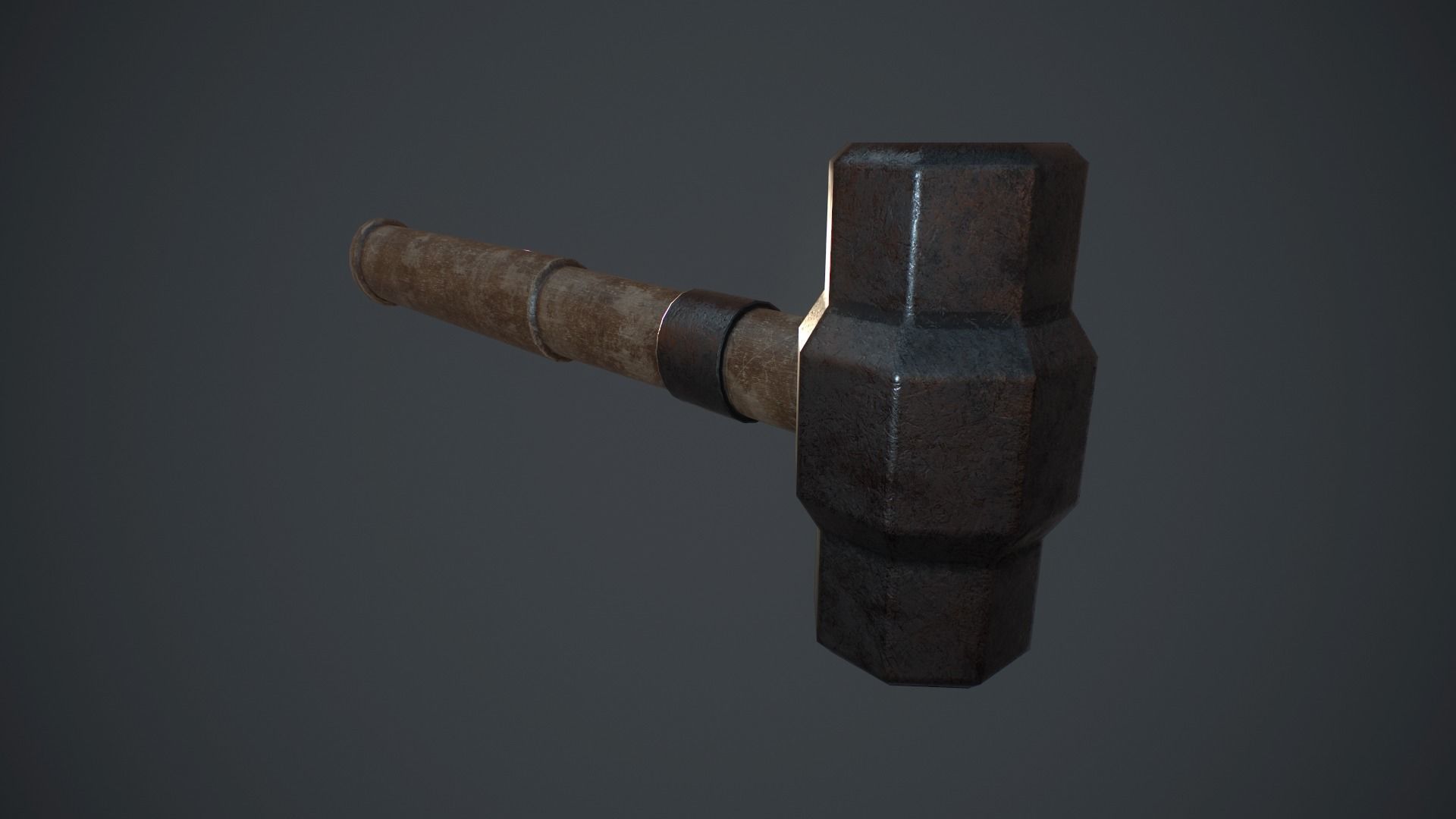 Set of blacksmith hammers Free low-poly 3D model_15