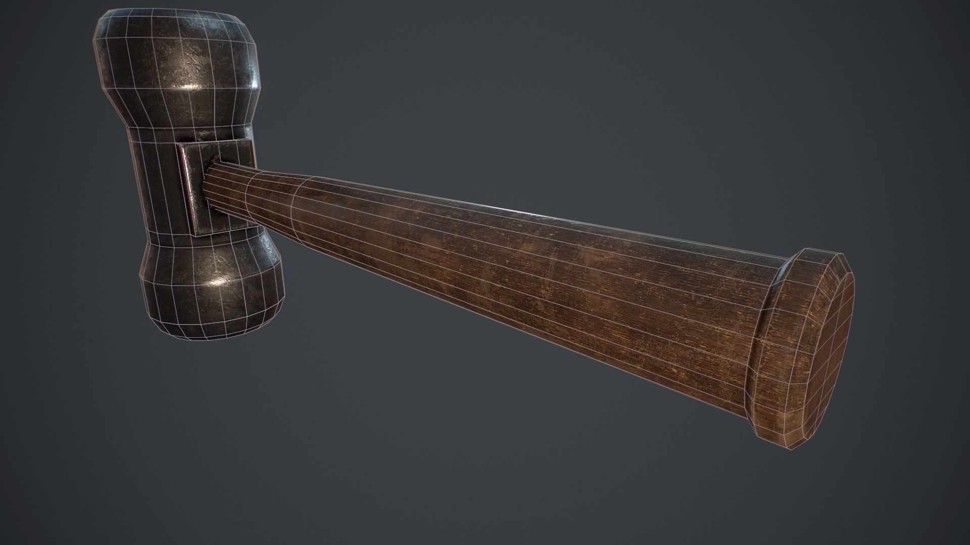 Set of blacksmith hammers Free low-poly 3D model_24