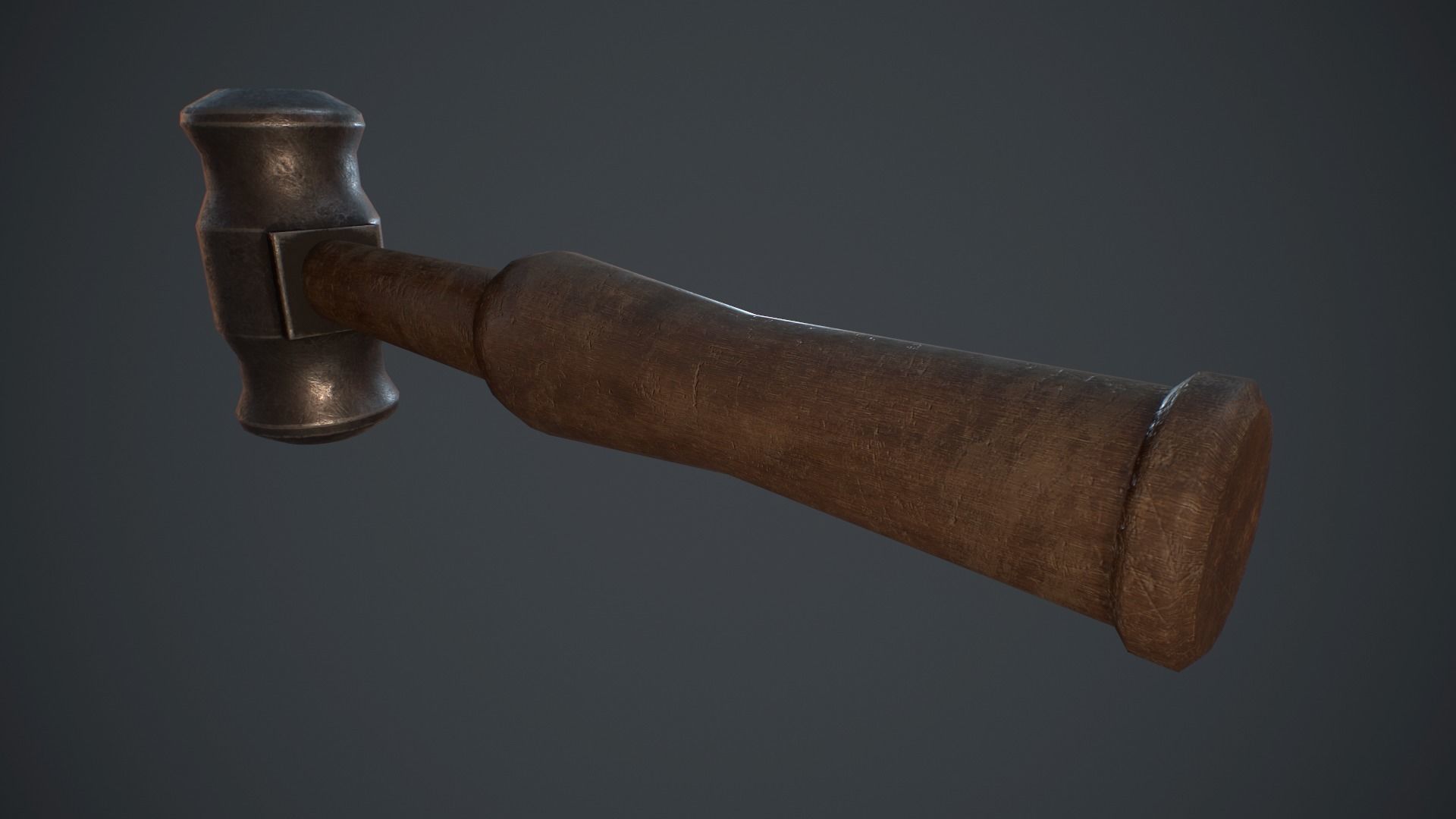 Set of blacksmith hammers Free low-poly 3D model_5