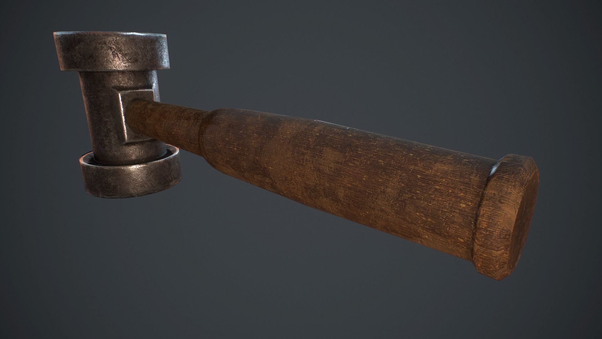 Set of blacksmith hammers Free low-poly 3D model_11