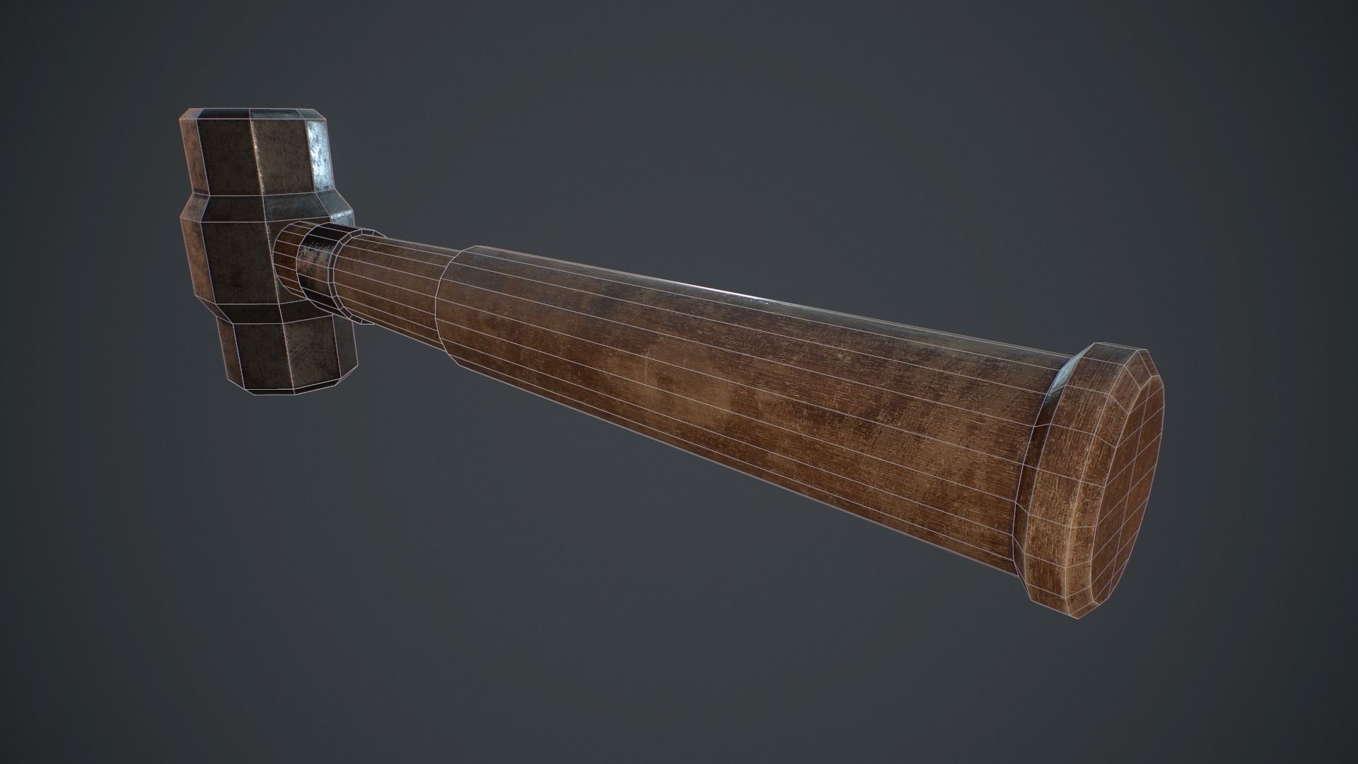 Set of blacksmith hammers Free low-poly 3D model_18