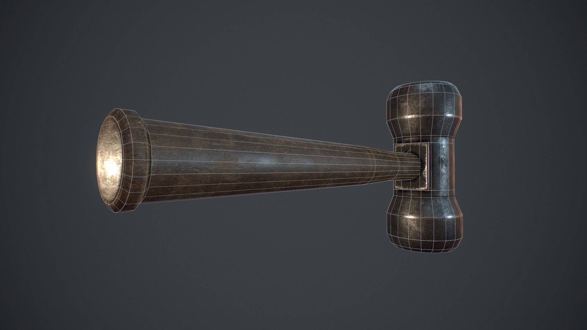 Set of blacksmith hammers Free low-poly 3D model_26