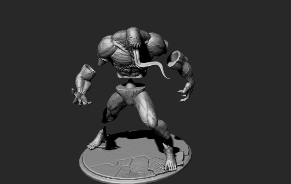 Venom 3D print model statue of monster 3D model_9