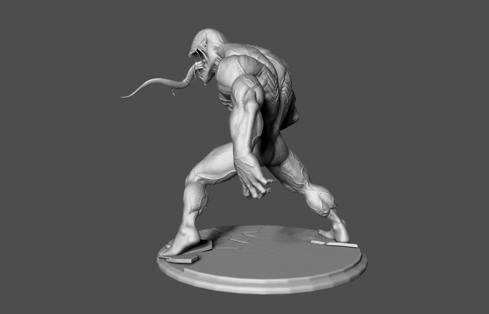 Venom 3D print model statue of monster 3D model_2