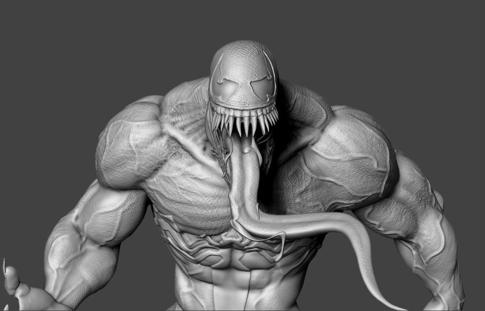 Venom 3D print model statue of monster 3D model_8
