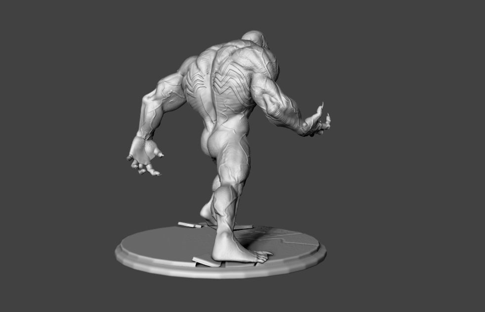 Venom 3D print model statue of monster 3D model_3